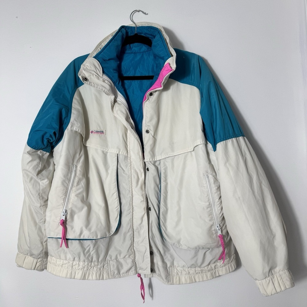 Vintage 90s Columbia Powder Keg Ski Jacket 3 in 1 Color Block Med Womens XL
